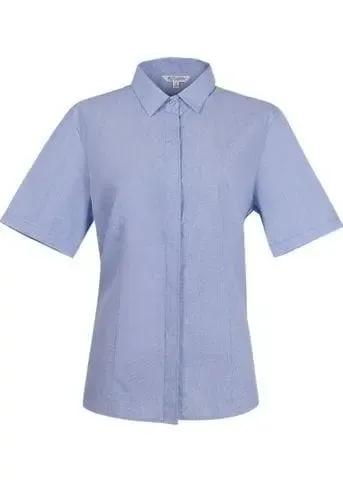 Aussie Pacific Ladies Short Sleeve Shirt 2902S Corporate Wear Aussie Pacific Mid Blue 4